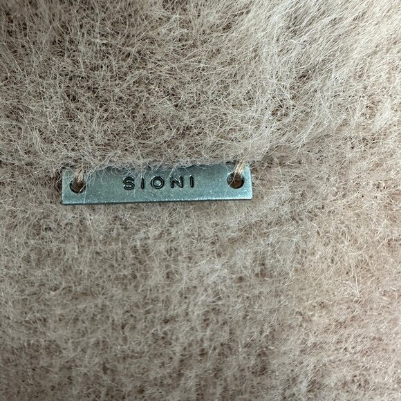 Sioni  Open Front  Faux Fur/Fuzzy Duster Cardigan Sweater  Dusty Pink Large - Picture 3 of 4